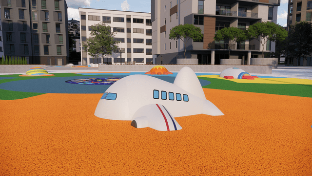 фигура самолет для детских площадок